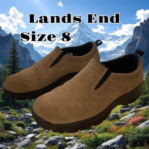 Lands End Brown Suede Shoes